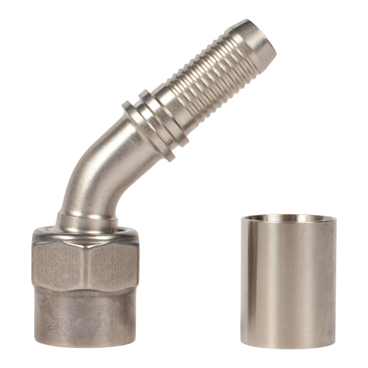 BMRS -6 AN Smooth Bore Stainless Steel Crimp Fitting - JOES Racing Products