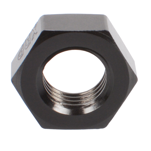 Joes Racing Products Bulkhead Fitting, 6AN to 1/8 NPT Female, Black
